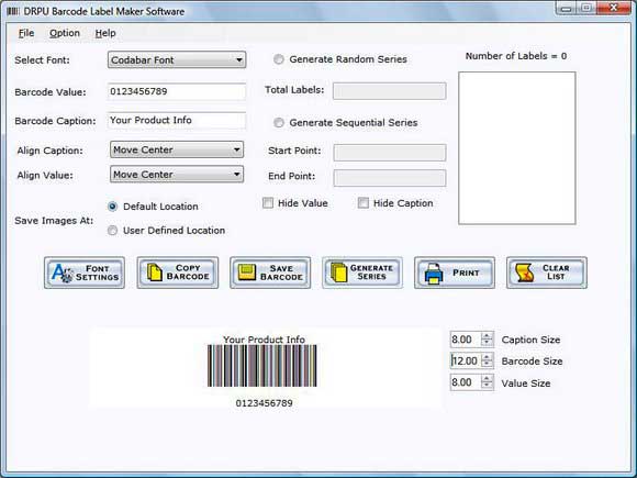 Windows 7 Inventory Barcode Labels Creator 6.0.1.5 full