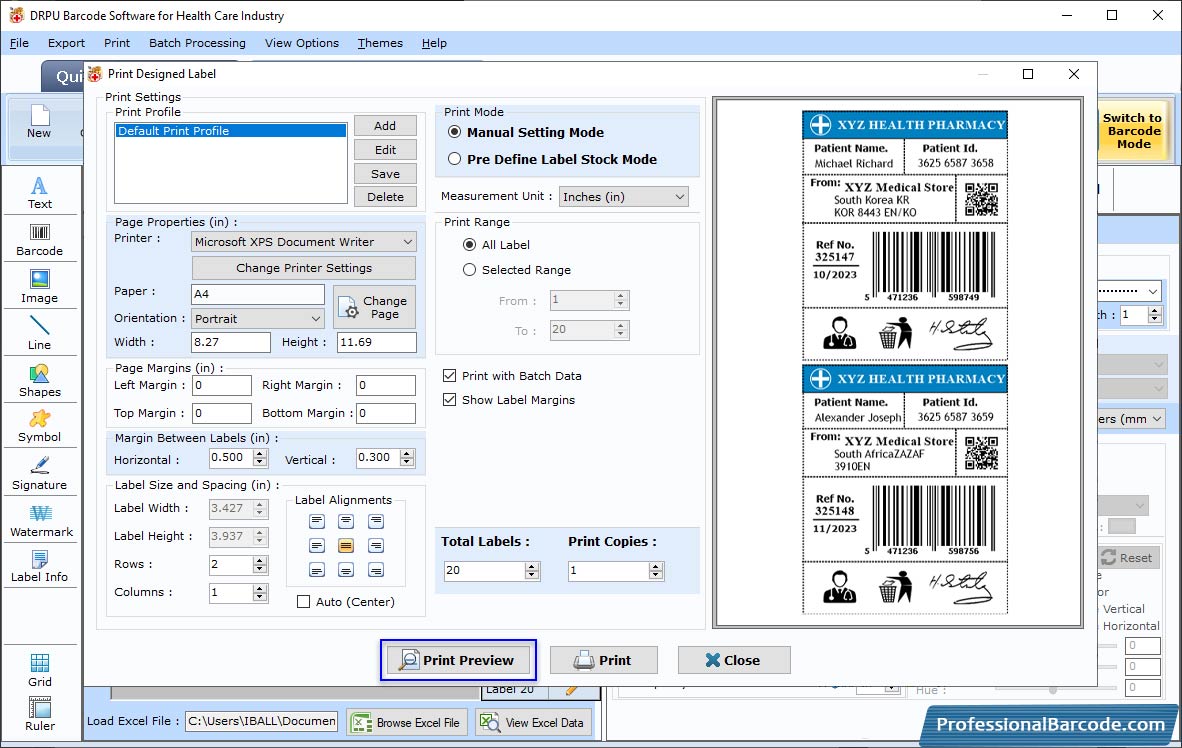 Barcode Label Maker – Mac Screenshot