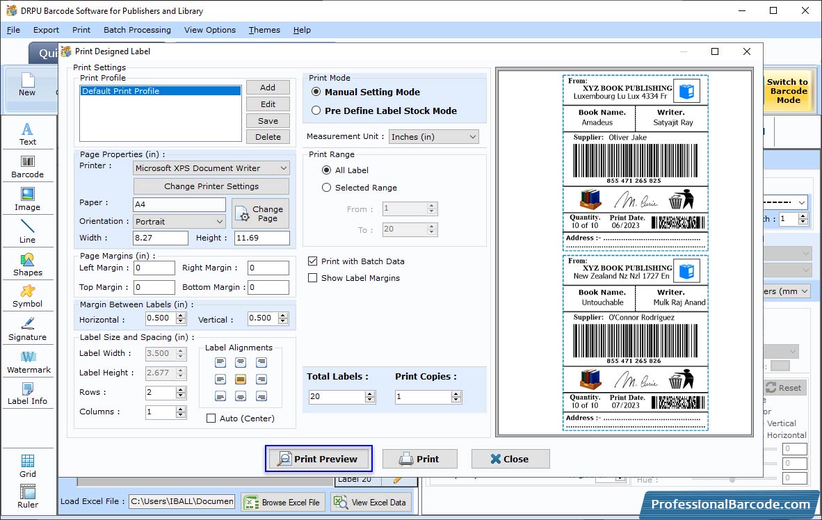 Barcode Label Maker – Mac Screenshot