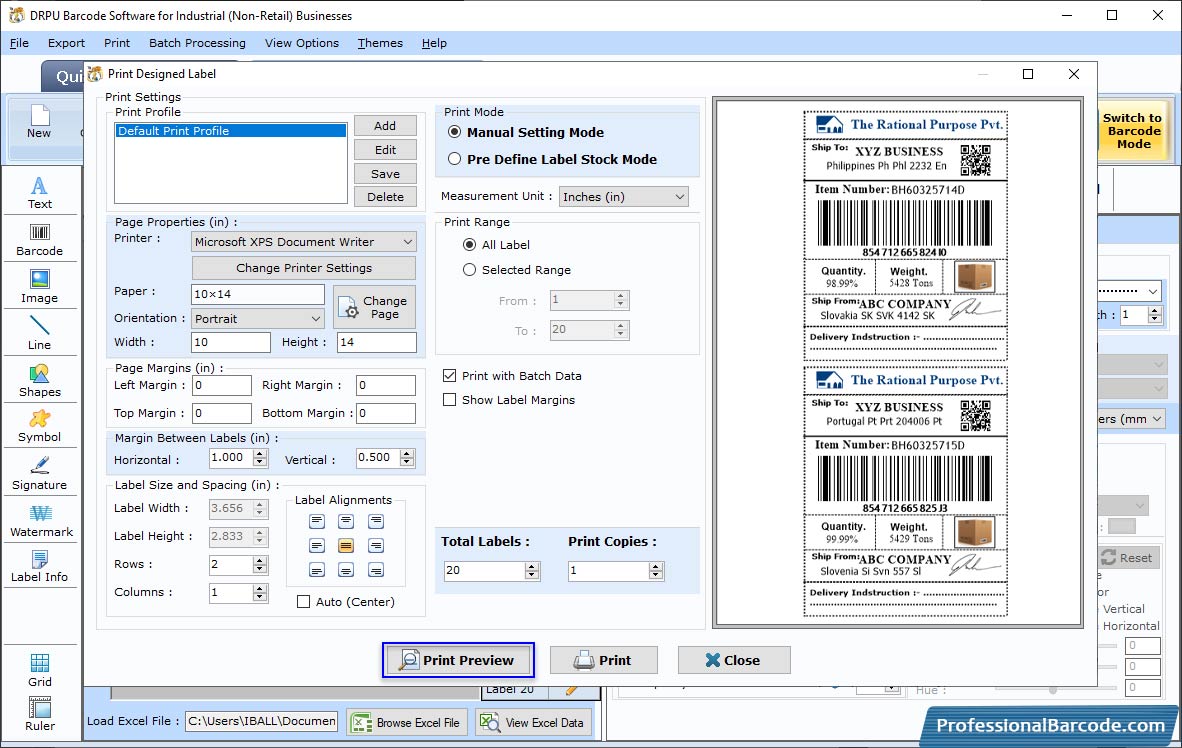 Barcode Label Maker – Mac Screenshot