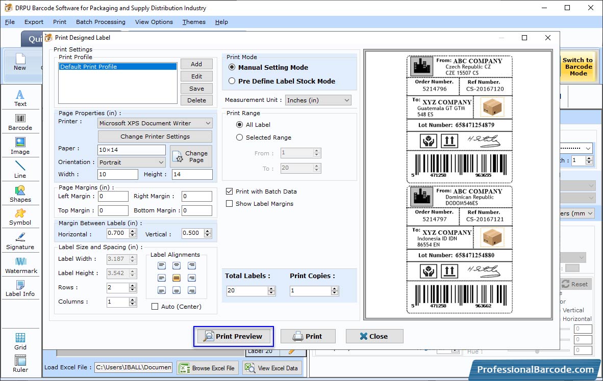 Barcode Label Maker – Mac Screenshot