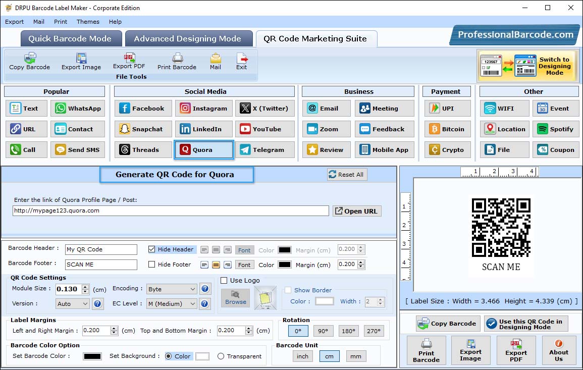 Select QR Code Marketing Suite