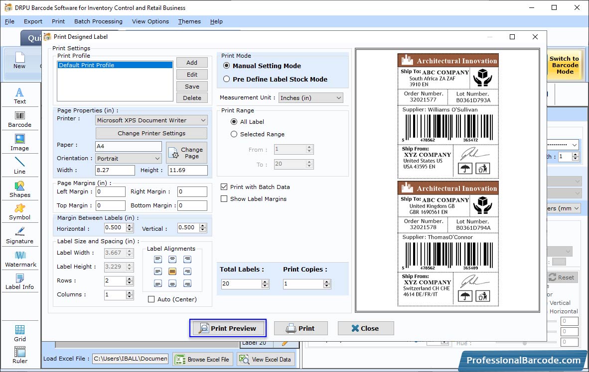 Barcode Label Maker – Mac Screenshot Barcode Label Maker – Mac Screenshot