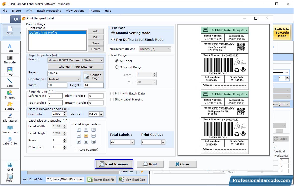 Barcode Label Maker – Mac Screenshot