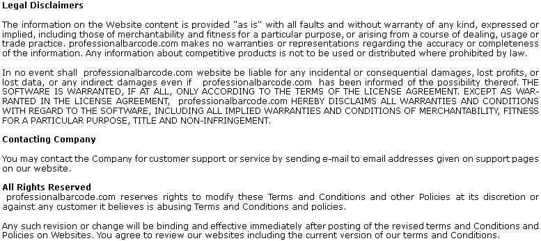 Terms and Conditions