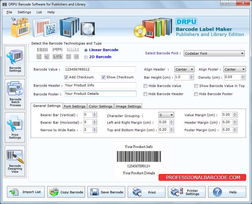 Library Barcode Labels screenshot