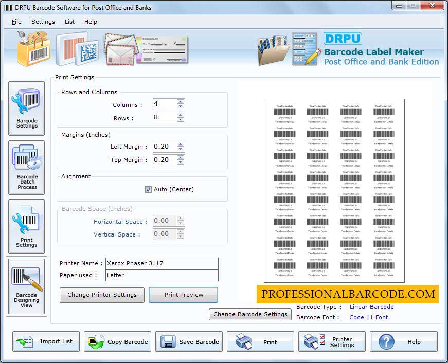 Bar code Labels Generator screenshot